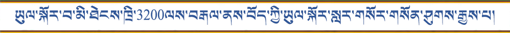 ཡུལ་སྐོར་བ་མི་ཐེངས་ཁྲི་3200ལས་བརྒལ་ནས་བོད་ཀྱི་ ཡུལ་སྐོར་སླར་གསོར་གསོན་ཤུགས་རྒྱས་པ།